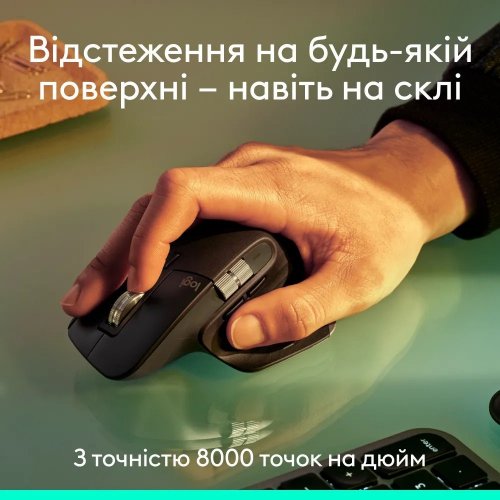 Уцінка миша Logitech MX Master 3S Performance Wireless (910-007501) Graphite (Розкрита упаковка, 862080) купити в Україні: Київ, Львів, Хмельницький, Тернопіль, Івано-Франківськ | Низька ціна, відгуки, характеристики від TELEMART фото