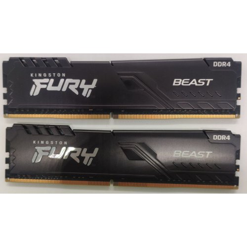 Озу Kingston DDR4 32GB (2x16GB) 3600Mhz FURY Beast Black (KF436C18BBK2/32) (Восстановлено продавцом, 862109) купить в Украине: Киев, Днепр, Харьков, Одесса  | Проверка совместимости, низкая цена, отзывы, характеристики от TELEMART фото
