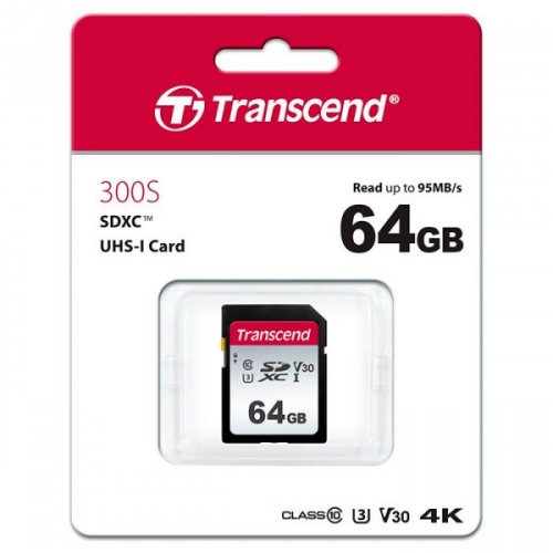 Купить Карта памяти Transcend SDXC 300S 64GB Class 10 UHS-I (без адаптера) (TS64GSDC300S) - цена в Харькове, Киеве, Днепре, Одессе
в интернет-магазине Telemart фото