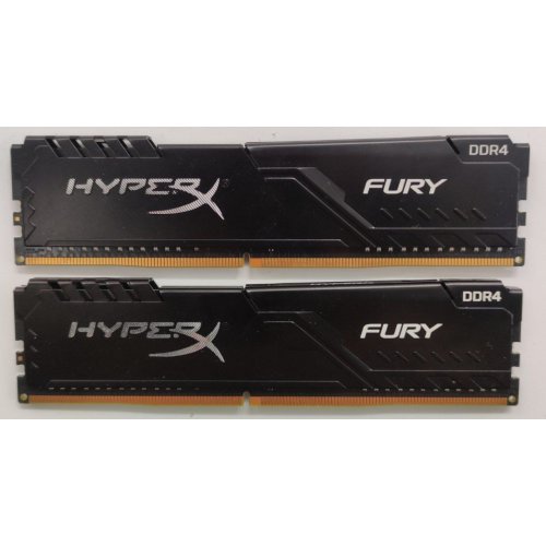 Озп HyperX DDR4 16GB (2x8GB) 2666Mhz Fury Black (HX426C16FB3K2/16) (Відновлено продавцем, 862240) купити в Україні: Київ, Львів, Хмельницький, Тернопіль, Івано-Франківськ | Перевірка сумісності, низька ціна, відгуки, характеристики від TELEMART фото