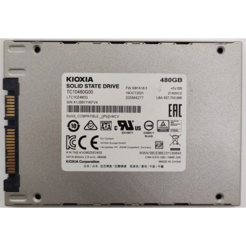 Ssd-диск Kioxia Exceria 480GB 2.5" (LTC10Z480GG8) (Восстановлено продавцом, 862301) купить в Украине: Киев, Днепр, Харьков, Одесса  | Проверка совместимости, низкая цена, отзывы, характеристики от TELEMART фото