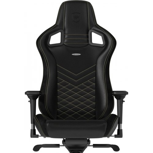 Ігрове крісло Noblechairs EPIC Series (NBL-PU-GOL-002) Black/Gold купити в Україні: Київ, Львів, Хмельницький, Тернопіль, Івано-Франківськ | Низька ціна, відгуки, характеристики від TELEMART фото