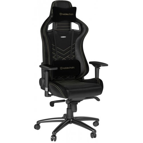 Ігрове крісло Noblechairs EPIC Series (NBL-PU-GOL-002) Black/Gold купити в Україні: Київ, Львів, Хмельницький, Тернопіль, Івано-Франківськ | Низька ціна, відгуки, характеристики від TELEMART фото