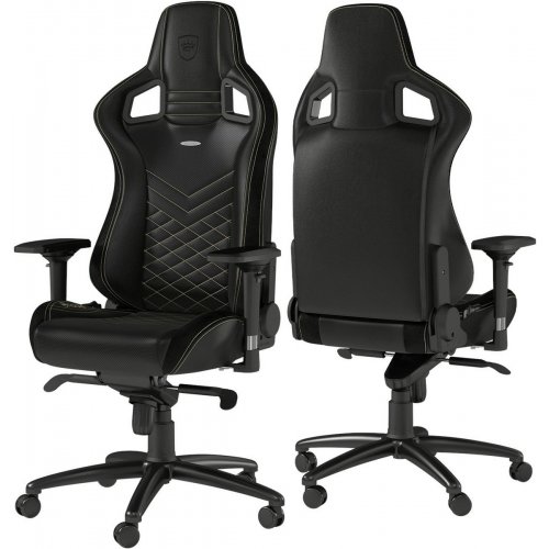 Ігрове крісло Noblechairs EPIC Series (NBL-PU-GOL-002) Black/Gold купити в Україні: Київ, Львів, Хмельницький, Тернопіль, Івано-Франківськ | Низька ціна, відгуки, характеристики від TELEMART фото