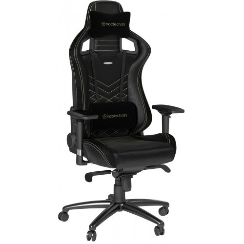 Игровое кресло Noblechairs EPIC Series (NBL-PU-GOL-002) Black/Gold купить в Украине: Киев, Днепр, Харьков, Одесса  | Низкая цена, отзывы, характеристики от TELEMART фото