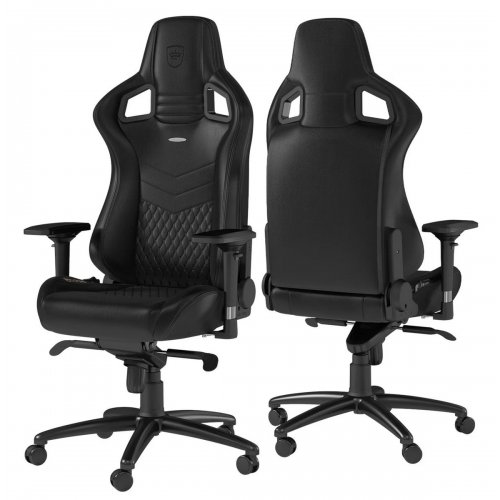 Ігрове крісло Noblechairs EPIC Series Real Leather (NBL-RL-BLA-001) Black купити в Україні: Київ, Львів, Хмельницький, Тернопіль, Івано-Франківськ | Низька ціна, відгуки, характеристики від TELEMART фото