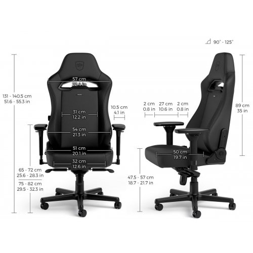 Ігрове крісло Noblechairs Hero Series ST (NBL-HRO-ST-BED) Black купити в Україні: Київ, Львів, Хмельницький, Тернопіль, Івано-Франківськ | Низька ціна, відгуки, характеристики від TELEMART фото