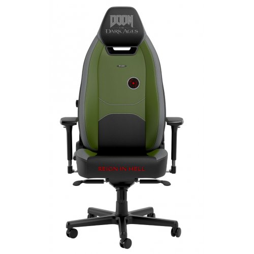 Ігрове крісло Noblechairs LEGEND DOOM: Dark Ages Edition (NBL-LGD-PU-DDA) Black/Green купити в Україні: Київ, Львів, Хмельницький, Тернопіль, Івано-Франківськ | Низька ціна, відгуки, характеристики від TELEMART фото