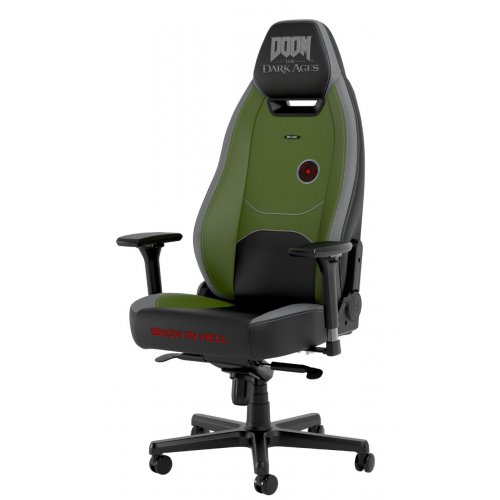 Ігрове крісло Noblechairs LEGEND DOOM: Dark Ages Edition (NBL-LGD-PU-DDA) Black/Green купити в Україні: Київ, Львів, Хмельницький, Тернопіль, Івано-Франківськ | Низька ціна, відгуки, характеристики від TELEMART фото