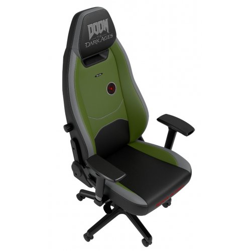 Ігрове крісло Noblechairs LEGEND DOOM: Dark Ages Edition (NBL-LGD-PU-DDA) Black/Green купити в Україні: Київ, Львів, Хмельницький, Тернопіль, Івано-Франківськ | Низька ціна, відгуки, характеристики від TELEMART фото