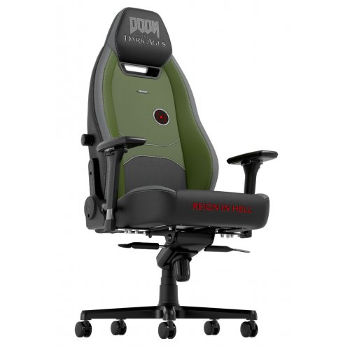 Ігрове крісло Noblechairs LEGEND DOOM: Dark Ages Edition (NBL-LGD-PU-DDA) Black/Green купити в Україні: Київ, Львів, Хмельницький, Тернопіль, Івано-Франківськ | Низька ціна, відгуки, характеристики від TELEMART фото