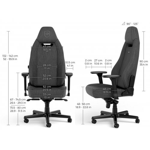 Игровое кресло Noblechairs LEGEND TX (NBL-LGD-TX-ATC) Anthracite купить в Украине: Киев, Днепр, Харьков, Одесса  | Низкая цена, отзывы, характеристики от TELEMART фото