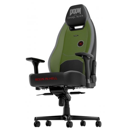 Ігрове крісло Noblechairs LEGEND DOOM: Dark Ages Edition (PGW-NB-LGC-014) Black/Green купити в Україні: Київ, Львів, Хмельницький, Тернопіль, Івано-Франківськ | Низька ціна, відгуки, характеристики від TELEMART фото