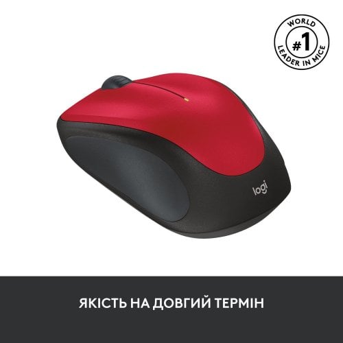 Купити Миша Logitech M235 (910-002496) Red - ціна в Києві, Львові, Вінниці, Хмельницькому, Франківську, Україні | інтернет-магазин TELEMART.UA фото