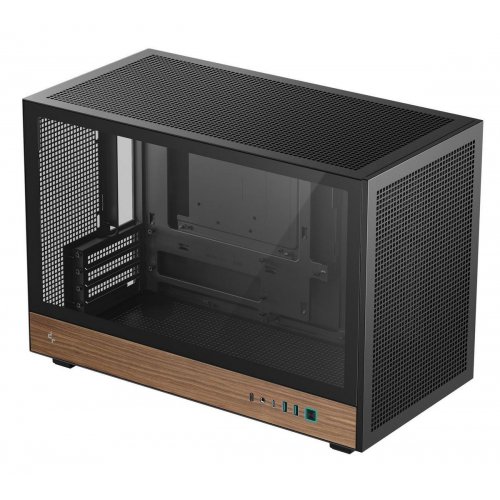 Корпус Deepcool CH260 Tempered Glass без БЖ (R-CH260-BKNWM0-G-1) Wood Black купити в Україні: Київ, Львів, Хмельницький, Тернопіль, Івано-Франківськ | Перевірка сумісності, низька ціна, відгуки, характеристики від TELEMART фото