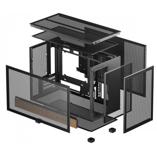Корпус Deepcool CH260 Tempered Glass без БЖ (R-CH260-BKNWM0-G-1) Wood Black купити в Україні: Київ, Львів, Хмельницький, Тернопіль, Івано-Франківськ | Перевірка сумісності, низька ціна, відгуки, характеристики від TELEMART фото