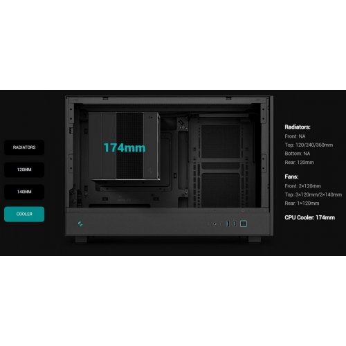 Корпус Deepcool CH260 Tempered Glass без БЖ (R-CH260-BKNWM0-G-1) Wood Black купити в Україні: Київ, Львів, Хмельницький, Тернопіль, Івано-Франківськ | Перевірка сумісності, низька ціна, відгуки, характеристики від TELEMART фото