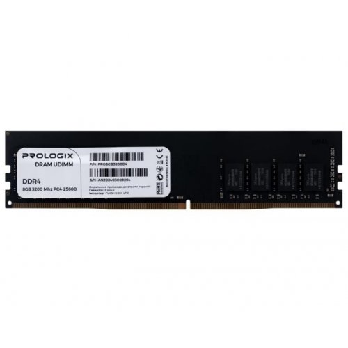 ОЗУ Prologix DDR4 8GB 3200Mhz (PRO8GB3200D4) купить в Украине: Киев, Днепр, Харьков, Одесса  | Проверка совместимости, низкая цена, отзывы, характеристики от TELEMART фото