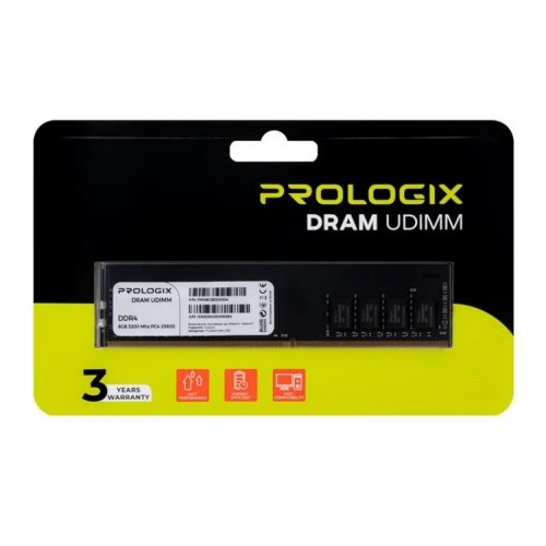 ОЗУ Prologix DDR4 8GB 3200Mhz (PRO8GB3200D4) купить в Украине: Киев, Днепр, Харьков, Одесса  | Проверка совместимости, низкая цена, отзывы, характеристики от TELEMART фото