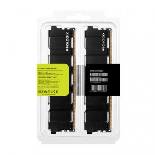 ОЗУ Prologix DDR5 32GB (2x16GB) 5600Mhz Black (PRO32GB5600B5K) купить в Украине: Киев, Днепр, Харьков, Одесса  | Проверка совместимости, низкая цена, отзывы, характеристики от TELEMART фото