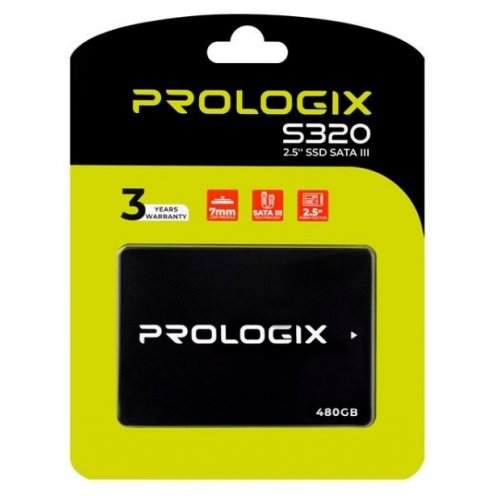 SSD-диск Prologix S320 3D TLC 480GB 2.5" (PRO480GS320) купити в Україні: Київ, Львів, Хмельницький, Тернопіль, Івано-Франківськ | Перевірка сумісності, низька ціна, відгуки, характеристики від TELEMART фото