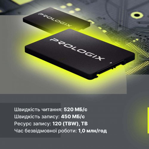 SSD-диск Prologix S320 3D TLC 480GB 2.5" (PRO480GS320) купити в Україні: Київ, Львів, Хмельницький, Тернопіль, Івано-Франківськ | Перевірка сумісності, низька ціна, відгуки, характеристики від TELEMART фото