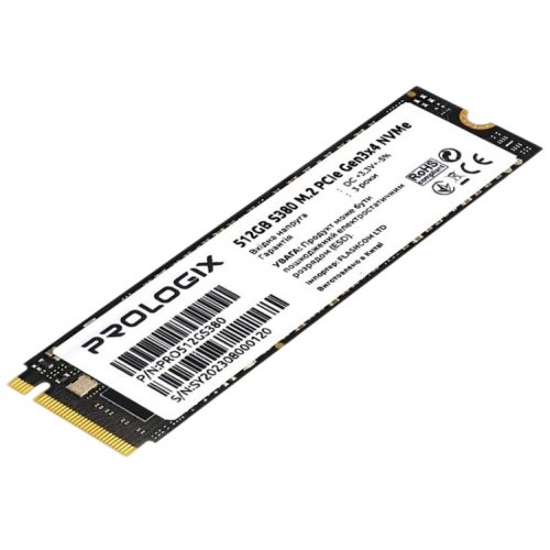 SSD-диск Prologix S380 3D TLC 512GB M.2 (2280 PCI-E) NVMe x4 (PRO512GS380) купити в Україні: Київ, Львів, Хмельницький, Тернопіль, Івано-Франківськ | Перевірка сумісності, низька ціна, відгуки, характеристики від TELEMART фото