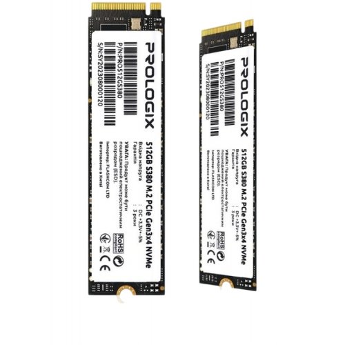 SSD-диск Prologix S380 3D TLC 512GB M.2 (2280 PCI-E) NVMe x4 (PRO512GS380) купити в Україні: Київ, Львів, Хмельницький, Тернопіль, Івано-Франківськ | Перевірка сумісності, низька ціна, відгуки, характеристики від TELEMART фото