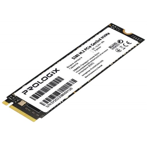 SSD-диск Prologix S380 3D TLC 256GB M.2 (2280 PCI-E) NVMe x4 (PRO256GS380) купити в Україні: Київ, Львів, Хмельницький, Тернопіль, Івано-Франківськ | Перевірка сумісності, низька ціна, відгуки, характеристики від TELEMART фото