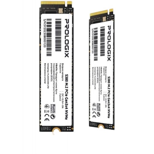 SSD-диск Prologix S380 3D TLC 256GB M.2 (2280 PCI-E) NVMe x4 (PRO256GS380) купити в Україні: Київ, Львів, Хмельницький, Тернопіль, Івано-Франківськ | Перевірка сумісності, низька ціна, відгуки, характеристики від TELEMART фото