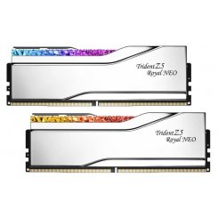 Озу G.Skill DDR5 64GB (2x32GB) 6000Mhz Trident Z5 Royal Neo Silver (F5-6000J2836G32GX2-TR5NS) (Восстановлено продавцом, 862938)