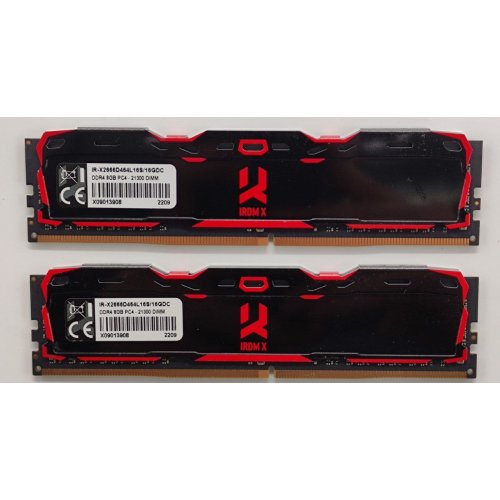 Озу GoodRAM DDR4 16GB (2x8GB) 2666Mhz IRDM X Black (IR-X2666D464L16S/16GDC) (Восстановлено продавцом, 862945) купить в Украине: Киев, Днепр, Харьков, Одесса  | Проверка совместимости, низкая цена, отзывы, характеристики от TELEMART фото