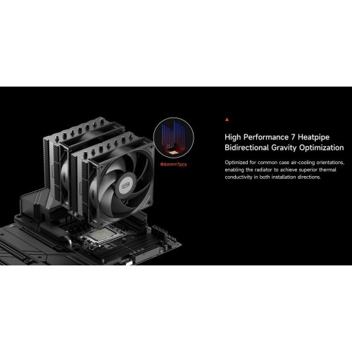 Кулер PCCooler RT720 Black купить в Украине: Киев, Днепр, Харьков, Одесса  | Проверка совместимости, низкая цена, отзывы, характеристики от TELEMART фото