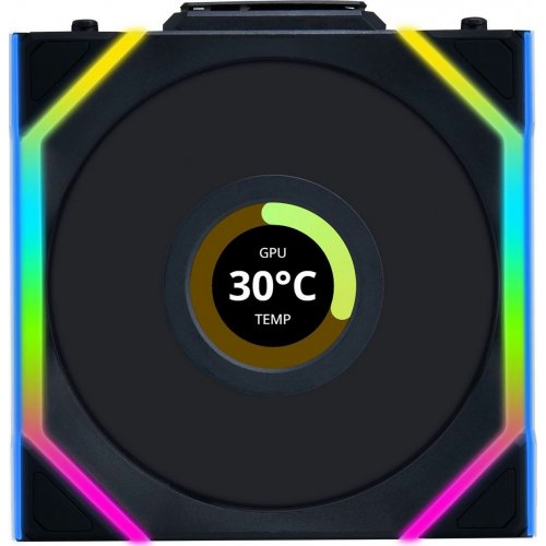 Кулер для корпуса Lian Li Uni Fan SL Wireless LCD 120 (G99.12SLLCD1W1B.00) Black купити в Україні: Київ, Львів, Хмельницький, Тернопіль, Івано-Франківськ | Перевірка сумісності, низька ціна, відгуки, характеристики від TELEMART фото