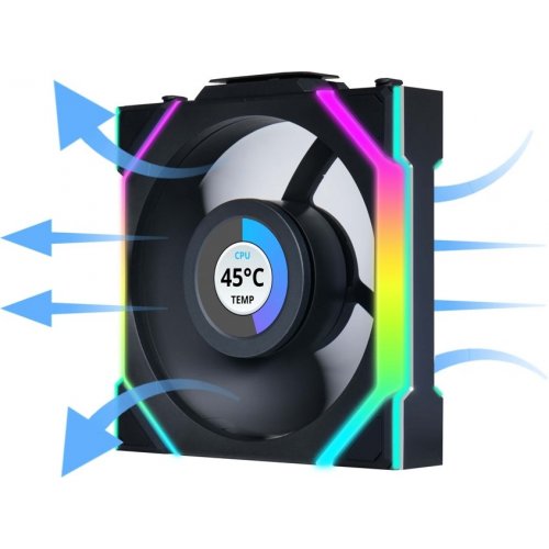 Кулер для корпуса Lian Li Uni Fan SL Wireless LCD 120 (G99.12SLLCD1W1B.00) Black купити в Україні: Київ, Львів, Хмельницький, Тернопіль, Івано-Франківськ | Перевірка сумісності, низька ціна, відгуки, характеристики від TELEMART фото