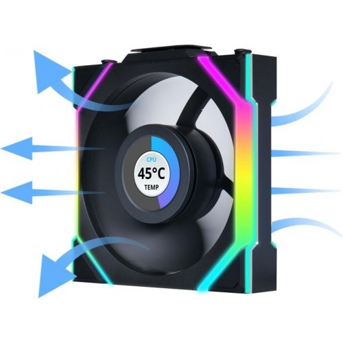 Кулер для корпусу Lian Li Uni Fan SL Wireless LCD 120 (G99.12SLLCD1W1B.00) Black купити в Україні | Telemart фото