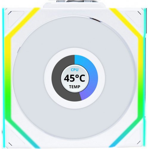 Кулер для корпуса Lian Li Uni Fan SL Wireless LCD 120 (G99.12SLLCD1W1W.00) White купити в Україні: Київ, Львів, Хмельницький, Тернопіль, Івано-Франківськ | Перевірка сумісності, низька ціна, відгуки, характеристики від TELEMART фото
