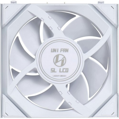 Кулер для корпуса Lian Li Uni Fan SL Wireless LCD 120 (G99.12SLLCD1W1W.00) White купити в Україні: Київ, Львів, Хмельницький, Тернопіль, Івано-Франківськ | Перевірка сумісності, низька ціна, відгуки, характеристики від TELEMART фото