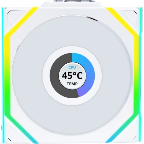Набор кулеров для корпуса Lian Li Uni Fan SL Wireless LCD 120 3 in 1 (G99.12SLLCD1W3W.00) White купить в Украине: Киев, Днепр, Харьков, Одесса  | Проверка совместимости, низкая цена, отзывы, характеристики от TELEMART фото