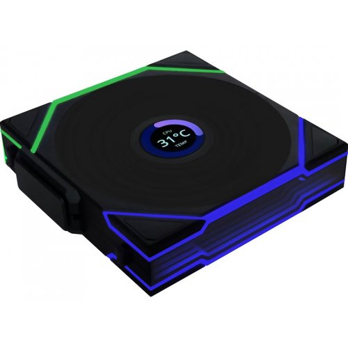 Кулер для корпуса Lian Li Uni Fan TL Wireless LCD 120 (G99.12TLLCD1W1B.00) Black купити в Україні: Київ, Львів, Хмельницький, Тернопіль, Івано-Франківськ | Перевірка сумісності, низька ціна, відгуки, характеристики від TELEMART фото