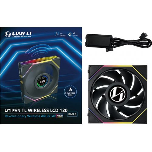 Кулер для корпуса Lian Li Uni Fan TL Wireless LCD 120 (G99.12TLLCD1W1B.00) Black купити в Україні: Київ, Львів, Хмельницький, Тернопіль, Івано-Франківськ | Перевірка сумісності, низька ціна, відгуки, характеристики від TELEMART фото