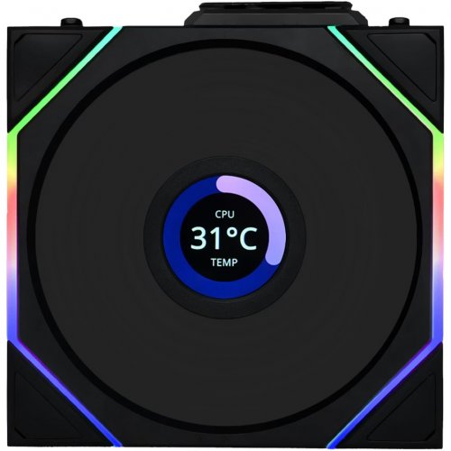 Набір кулерів для корпусу Lian Li Uni Fan TL Wireless LCD 120 3 in 1 (G99.12TLLCD1W3B.00) Black купити в Україні: Київ, Львів, Хмельницький, Тернопіль, Івано-Франківськ | Перевірка сумісності, низька ціна, відгуки, характеристики від TELEMART фото