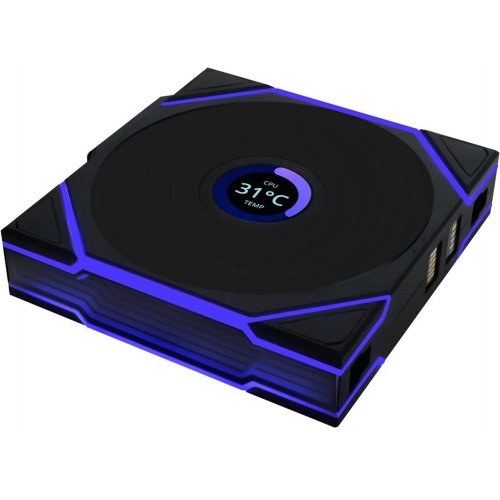 Набір кулерів для корпусу Lian Li Uni Fan TL Wireless LCD 120 3 in 1 (G99.12TLLCD1W3B.00) Black купити в Україні: Київ, Львів, Хмельницький, Тернопіль, Івано-Франківськ | Перевірка сумісності, низька ціна, відгуки, характеристики від TELEMART фото