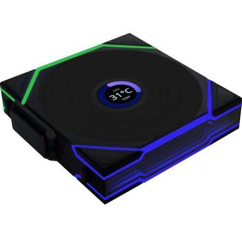 Набір кулерів для корпусу Lian Li Uni Fan TL Wireless LCD 120 3 in 1 (G99.12TLLCD1W3B.00) Black купити в Україні: Київ, Львів, Хмельницький, Тернопіль, Івано-Франківськ | Перевірка сумісності, низька ціна, відгуки, характеристики від TELEMART фото