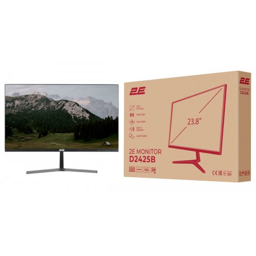 Монітор 2E 23.8" D2425B (2E-D2425B-01.EU) Black купити в Україні: Київ, Львів, Хмельницький, Тернопіль, Івано-Франківськ | Низька ціна, відгуки, характеристики від TELEMART фото