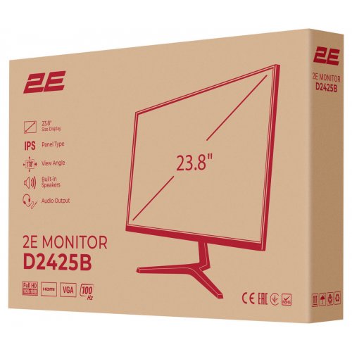 Монітор 2E 23.8" D2425B (2E-D2425B-01.EU) Black купити в Україні: Київ, Львів, Хмельницький, Тернопіль, Івано-Франківськ | Низька ціна, відгуки, характеристики від TELEMART фото
