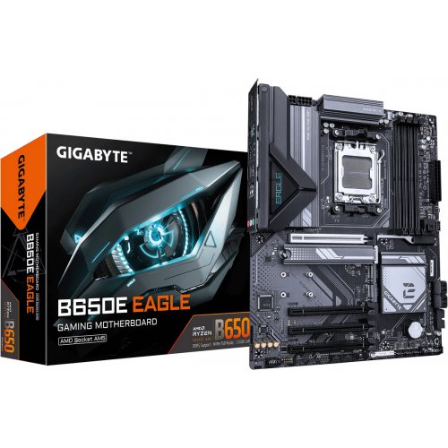 Материнская плата Gigabyte B650E EAGLE (sAM5, AMD B650) купить в Украине: Киев, Днепр, Харьков, Одесса  | Проверка совместимости, низкая цена, отзывы, характеристики от TELEMART фото
