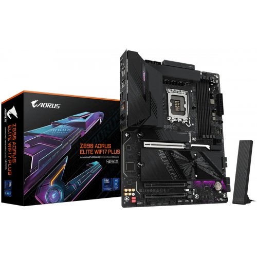Материнська плата Gigabyte Z890 AORUS ELITE WIFI7 PLUS (s1851, Intel Z890) купити в Україні: Київ, Львів, Хмельницький, Тернопіль, Івано-Франківськ | Перевірка сумісності, низька ціна, відгуки, характеристики від TELEMART фото