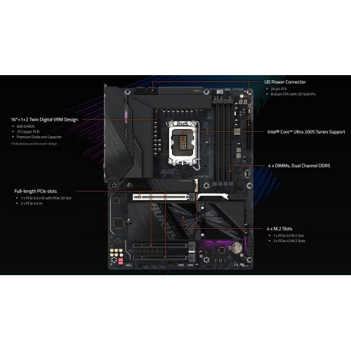 Материнська плата Gigabyte Z890 AORUS ELITE WIFI7 PLUS (s1851, Intel Z890) купити в Україні: Київ, Львів, Хмельницький, Тернопіль, Івано-Франківськ | Перевірка сумісності, низька ціна, відгуки, характеристики від TELEMART фото