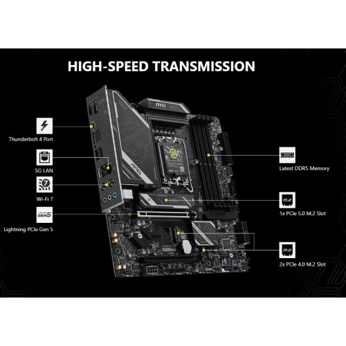 Материнская плата MSI MAG Z890M GAMING PLUS WIFI (s1851, Intel Z890) купить в Украине: Киев, Днепр, Харьков, Одесса  | Проверка совместимости, низкая цена, отзывы, характеристики от TELEMART фото